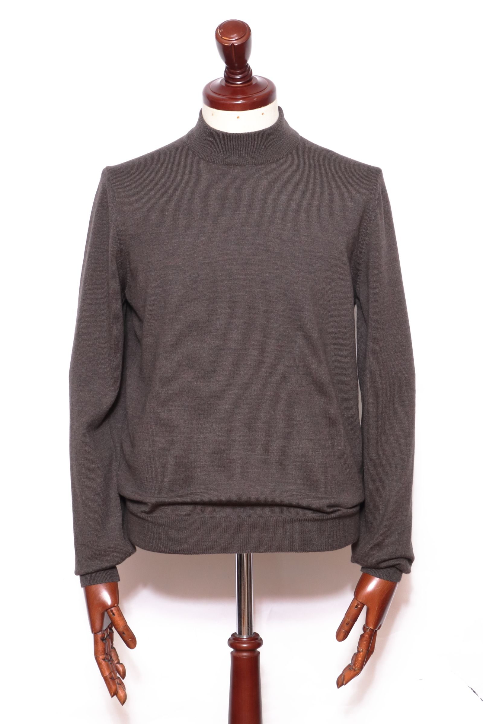 Gran Sasso - 12G ハイゲージ メリノウール モックネック ニット 55108