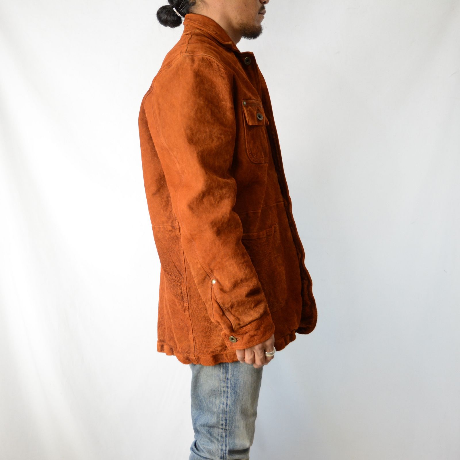 ISAMU KATAYAMA BACKLASH - JAPAN カーフスエード白鞣し製品染めレザー