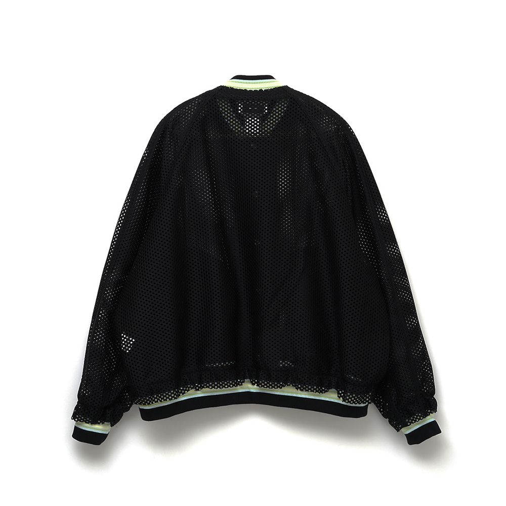 FACETASM - MESH STADIUM JACKET - BLACK / スタジアムジャケット