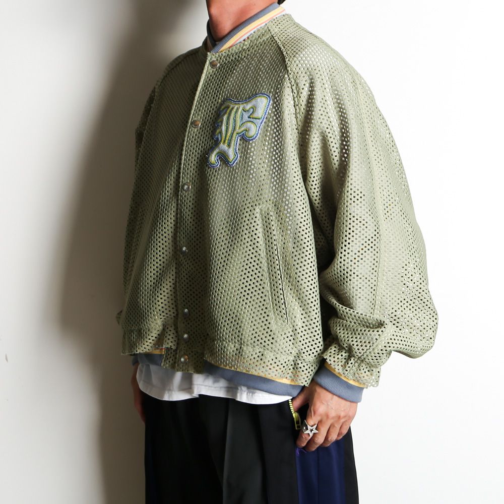 FACETASM - MESH STADIUM JACKET - KHAKI / スタジアムジャケット