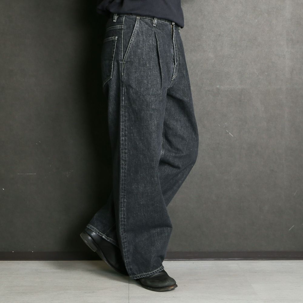 superNova. - 【ラスト1点-サイズL】 Selvedge wide jeans - Bio wash