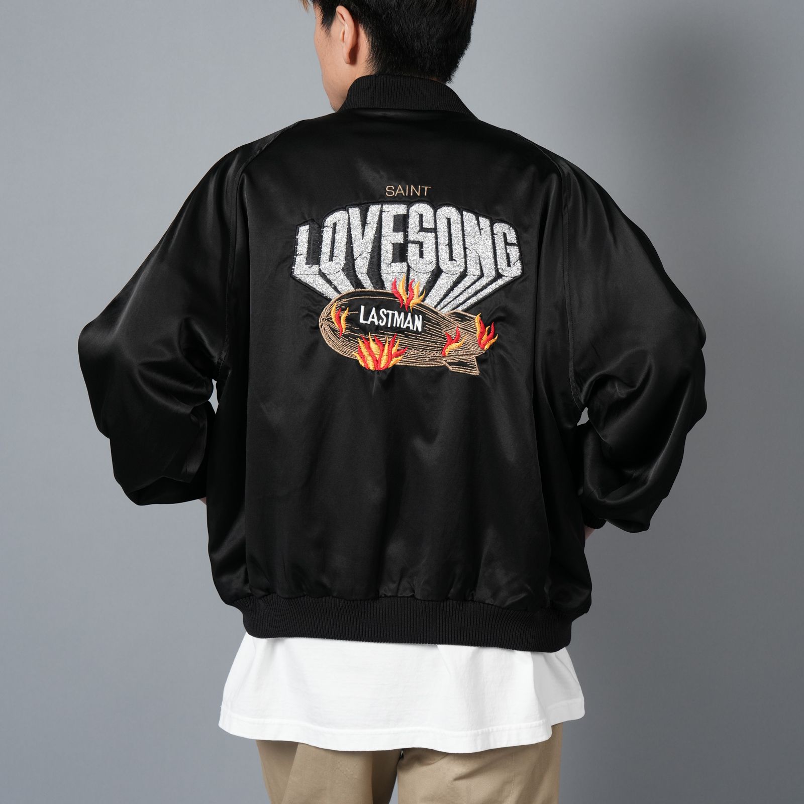 25SS セントマイケル サテンジャケット L SAINT Mxxxxxx