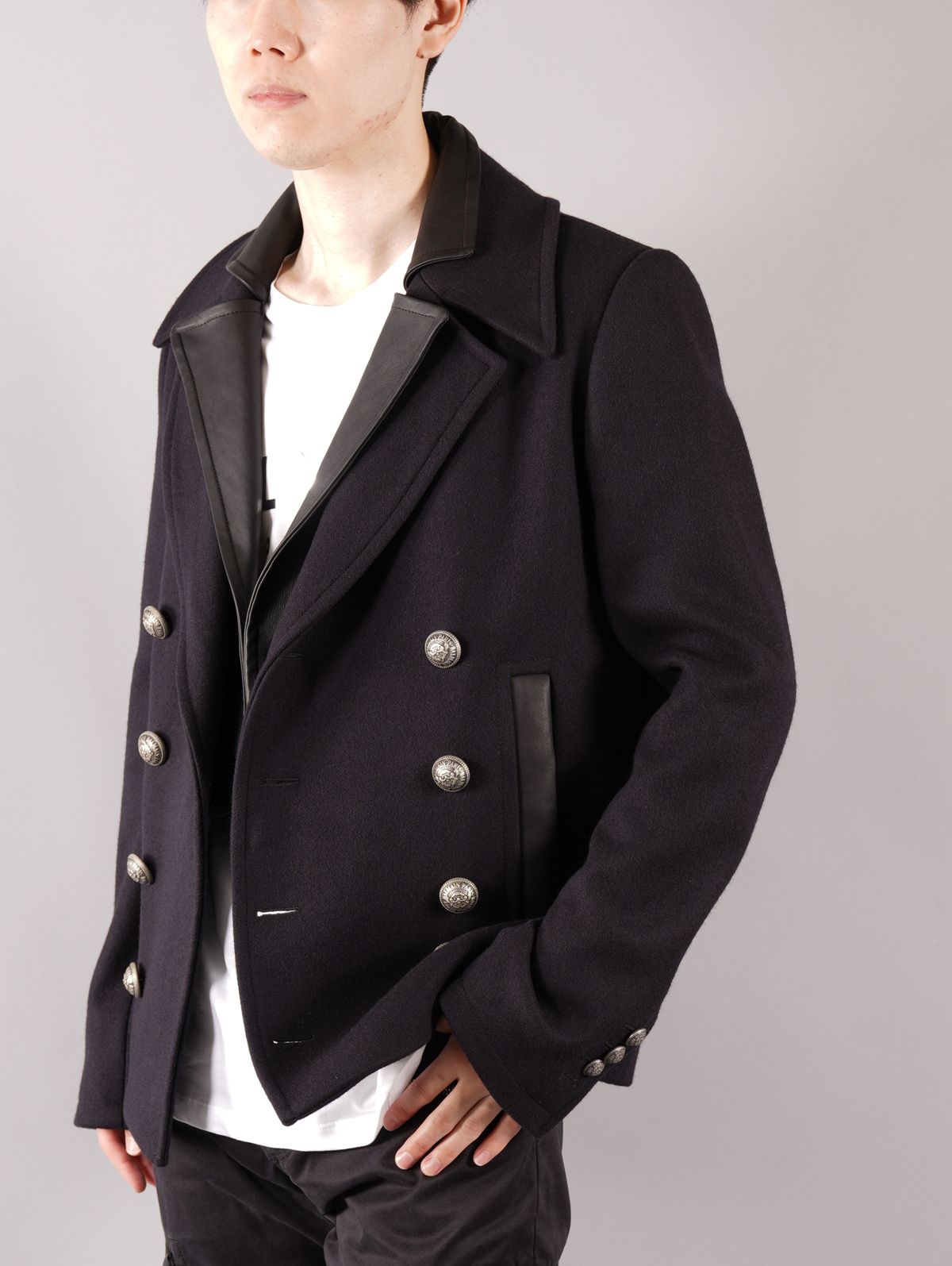 BALMAIN - BH2 DOUBLE COLLAR PEA JACKET / ダブルカラー Pコート