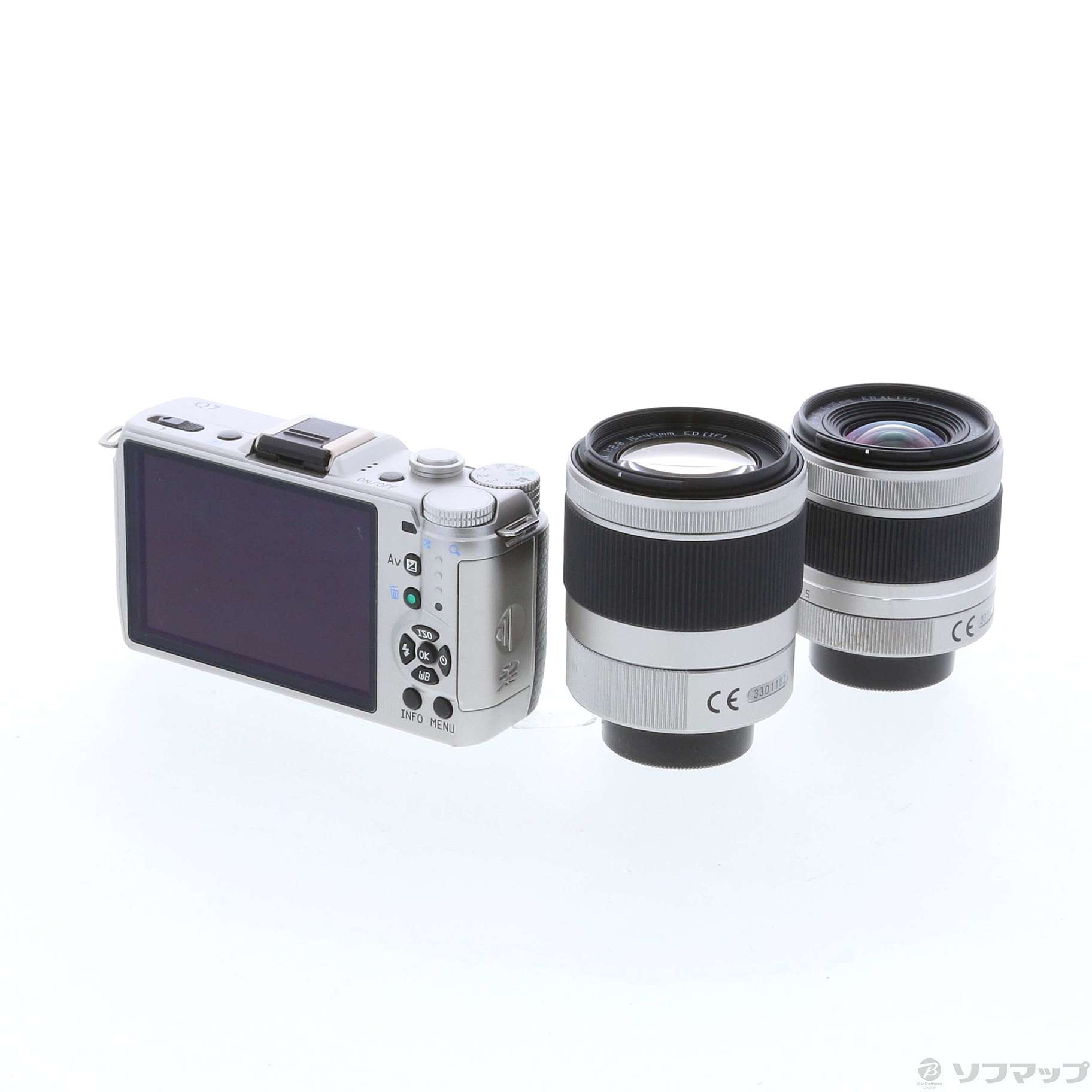 中古】PENTAX Q7 ダブルズームキット シルバー (1240万画素／SDXC