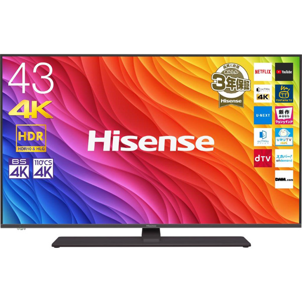 43A6800 液晶テレビ【43V型】【BS・CS 4Kチューナー内蔵】｜の通販は