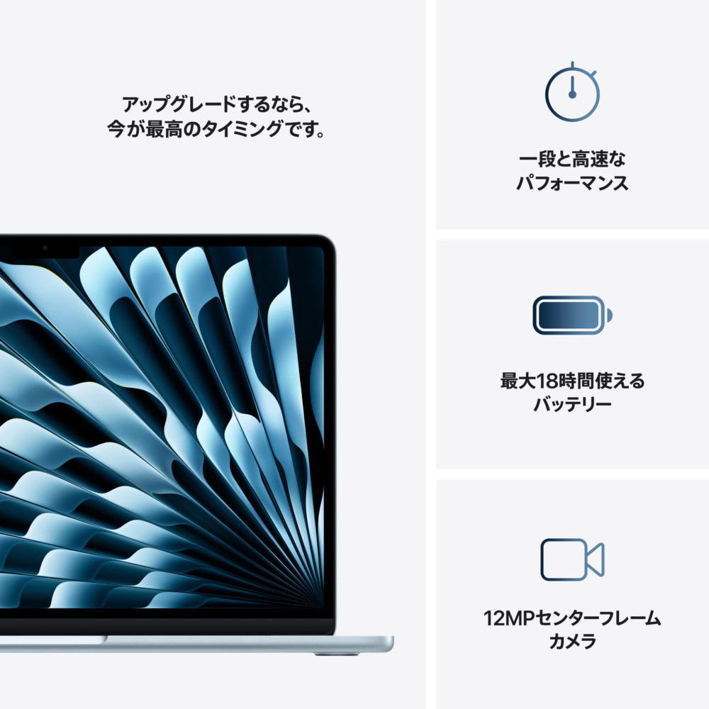 MacBook Air 13インチ Apple M4搭載モデル [2025年春モデル/SSD 512GB