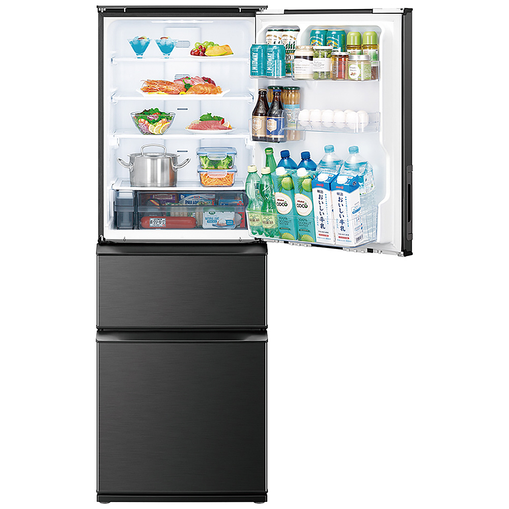 SJ-PW37P-H両開き冷蔵庫ダークアッシュグレー[3ドア/両開きタイプ374L