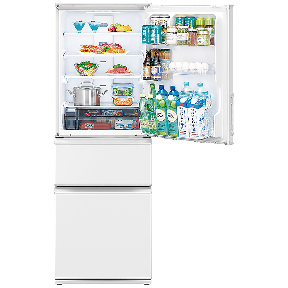 シャープ 3ドア 冷凍冷蔵庫 SJ-GH35G-W プラズマクラスター2023年