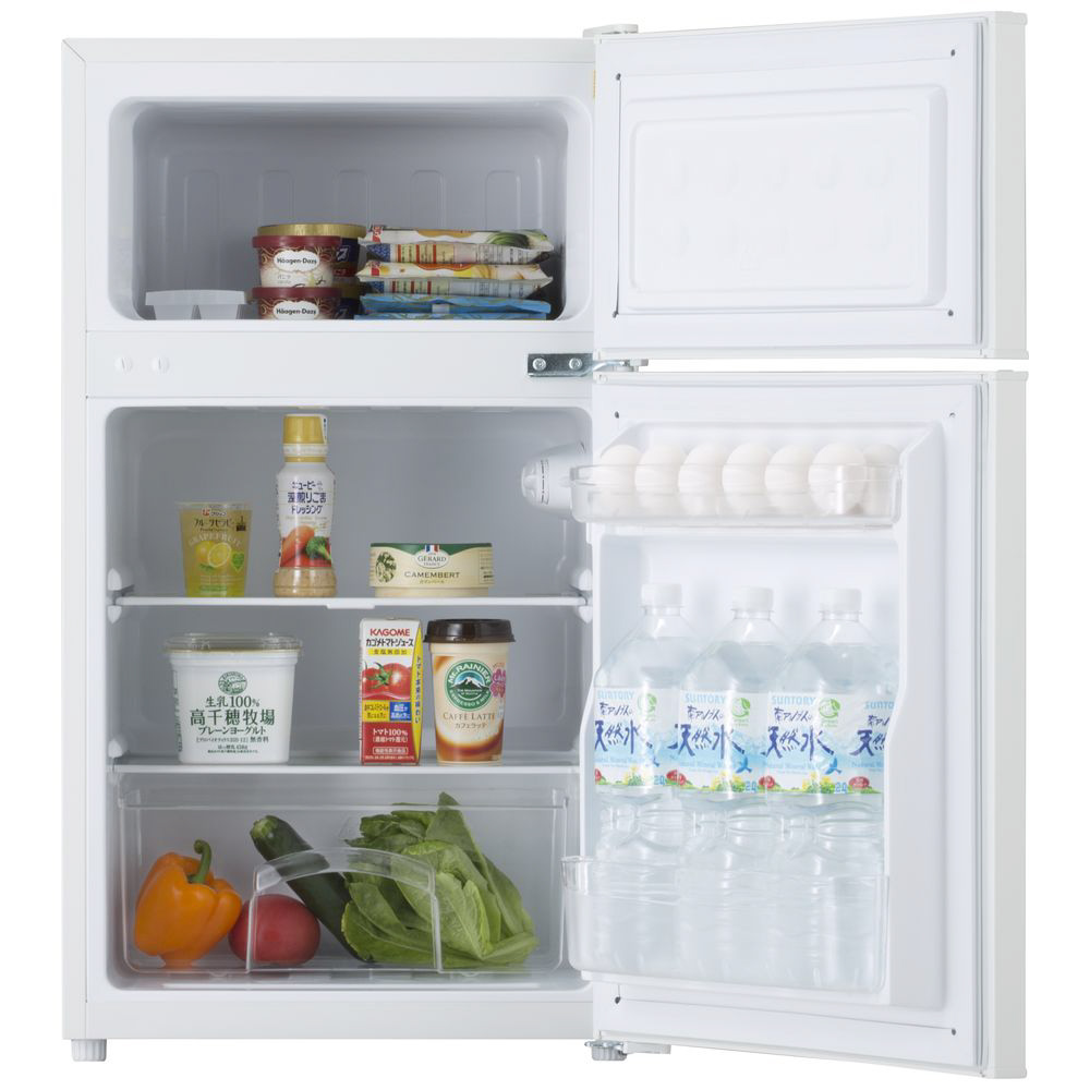 AT-RF85B-WH 冷蔵庫 TAGlabel by amadana ホワイト [2ドア /右開き