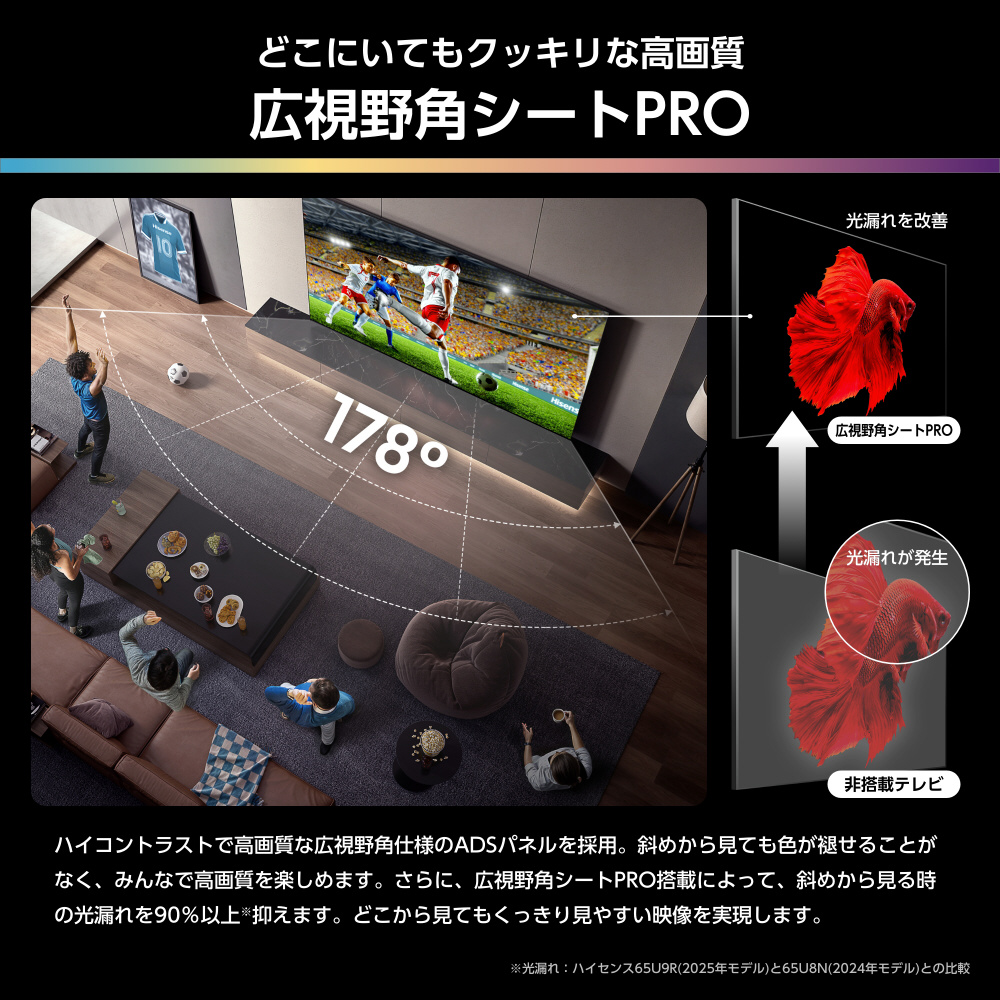 液晶テレビ 65U9R ［65V型 /Bluetooth対応 /4K対応 /BS・CS 4K