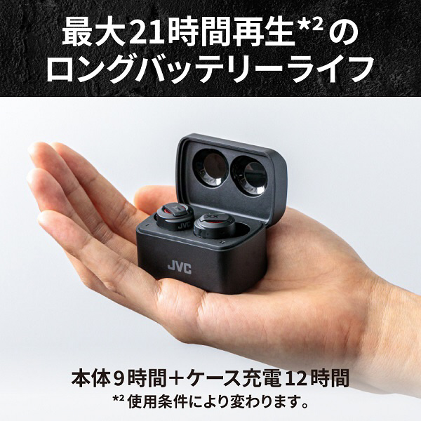 フルワイヤレスイヤホン レッド HA-XC72T-R [リモコン・マイク対応