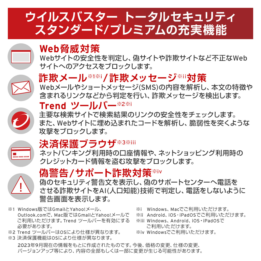 ウイルスバスター トータルセキュリティ スタンダード 3年版 PKG ［Win