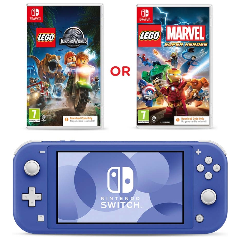 Nintendo Switch Lite (Blue) & Select LEGO Code in Box Game