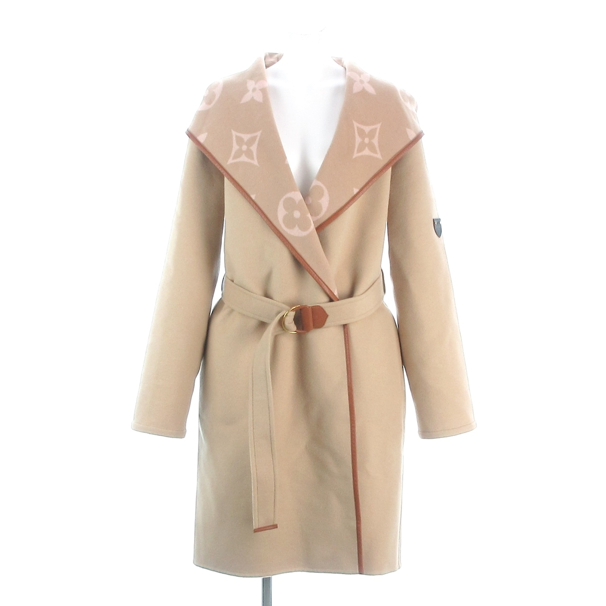 ルイヴィトン/コート/ベージュ×ピンクベージュ×ブラウン/サイズ：36の