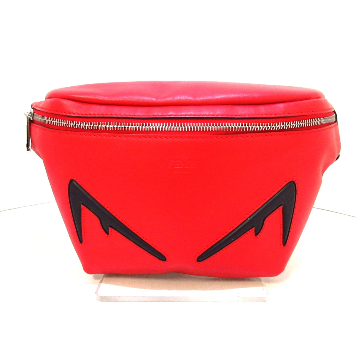 フェンディ/ウエストポーチ/ベルトバッグ,バッグバグズ/レッド×黒