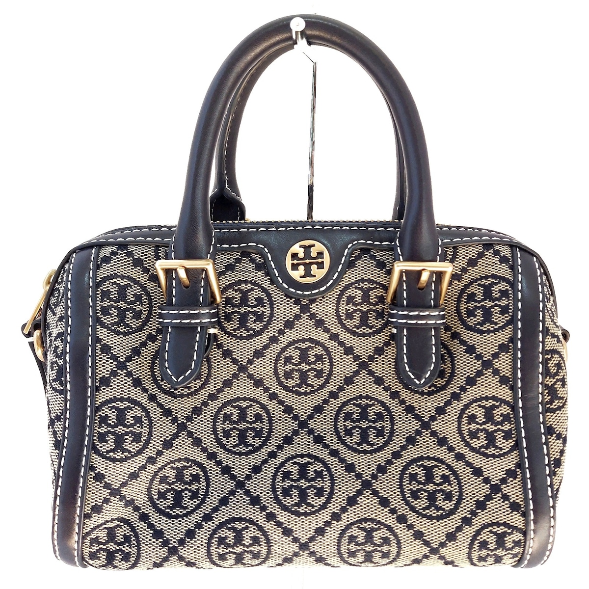 トリーバーチ/ハンドバッグ/Tモノグラム ジャカード ミニ バレル