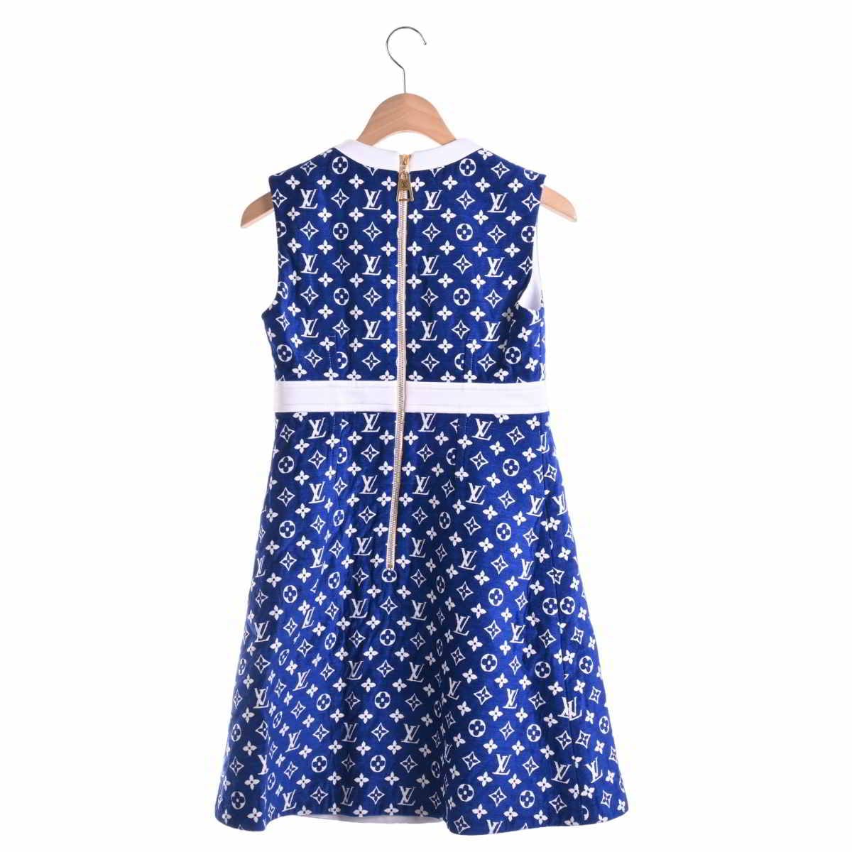 ルイヴィトン/ワンピース/ブルー×白/サイズ：36の買取実績【ブランディア】