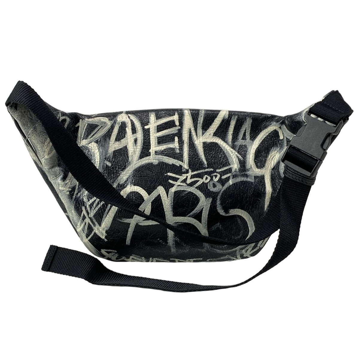 バレンシアガ/ウエストポーチ/エクスプローラーベルトパック/黒×白