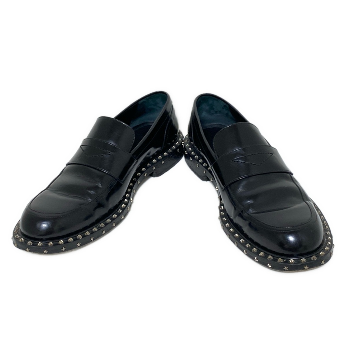 ジミーチュウ ローファー 41 メンズ - 黒 スタッズ/スター(星