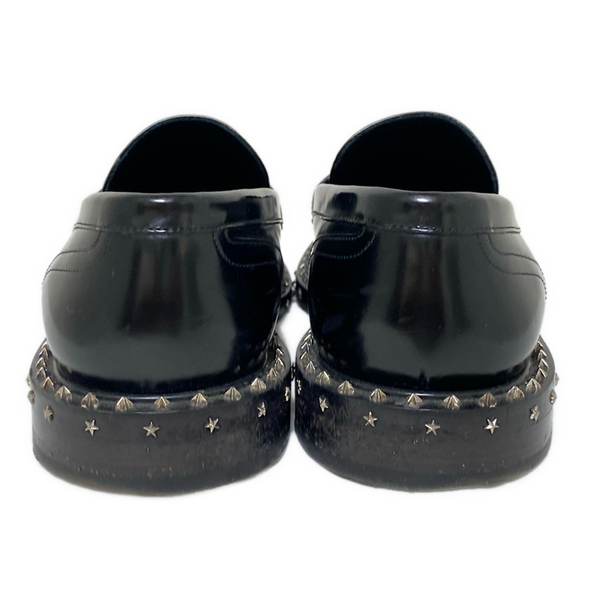 ジミーチュウ ローファー 41 メンズ - 黒 スタッズ/スター(星