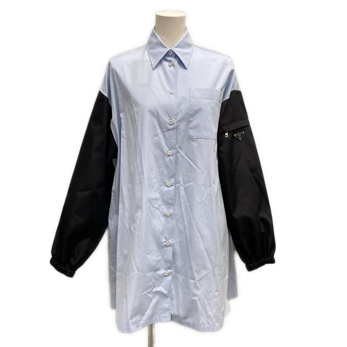 新春限定】プラダ PRADA アイボリー リボンブラウス38 s 新春限定