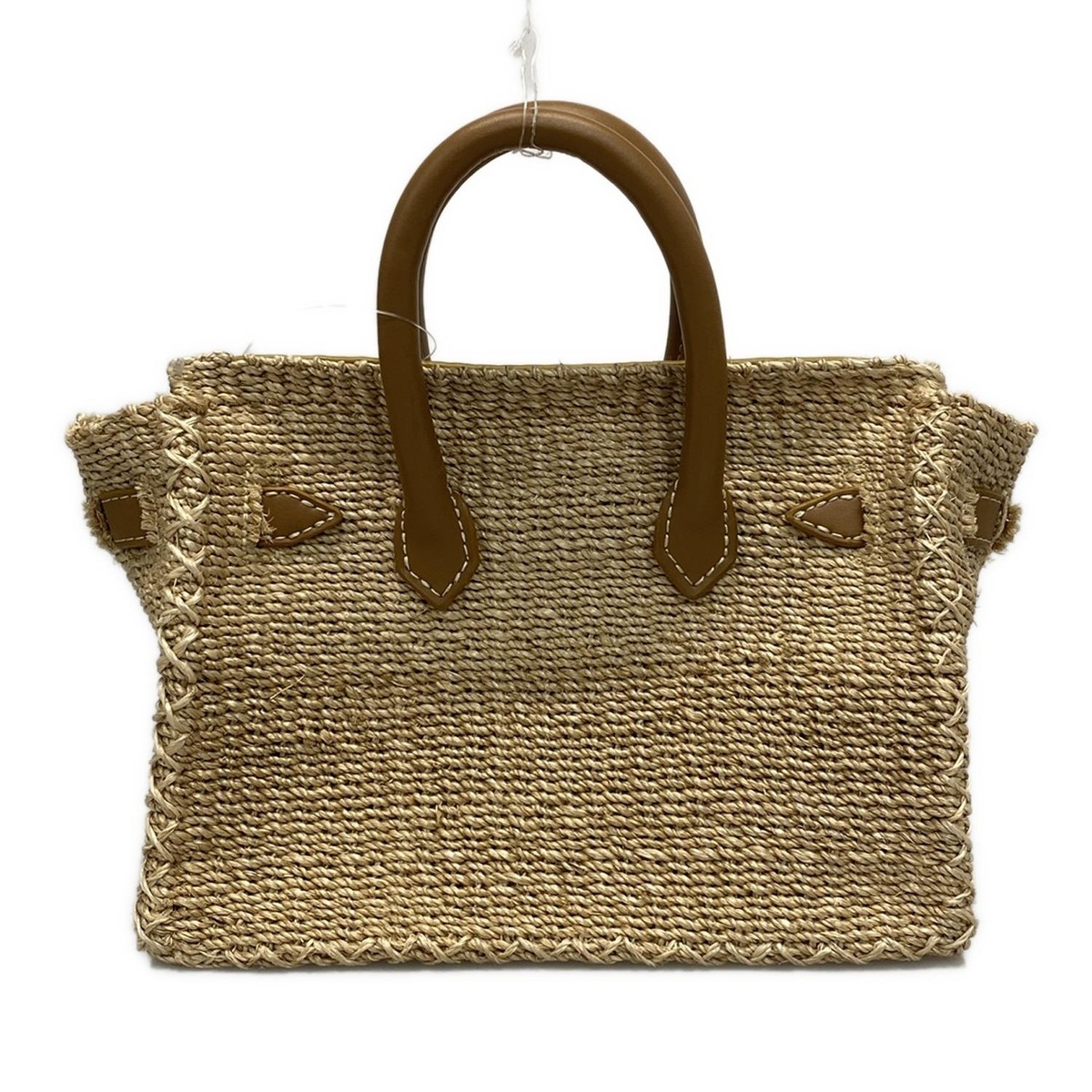 sea(シー) ハンドバッグ - ベージュ×ブラウン レザー（19210075）中古