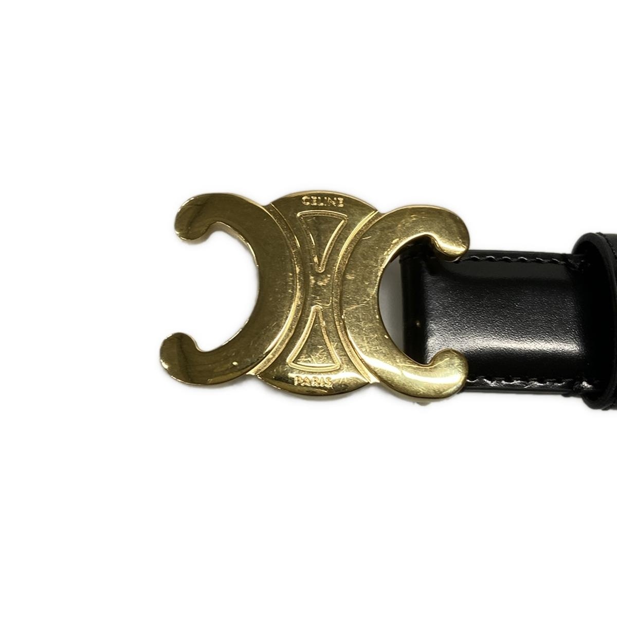 セリーヌ/ベルト/黒×ゴールド/サイズ：70の買取実績【ブランディア】