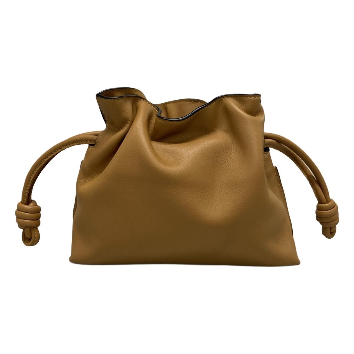 ロエベ/クラッチバッグ/フラメンコクラッチ ミニ/ブラウン/ナパカーフ