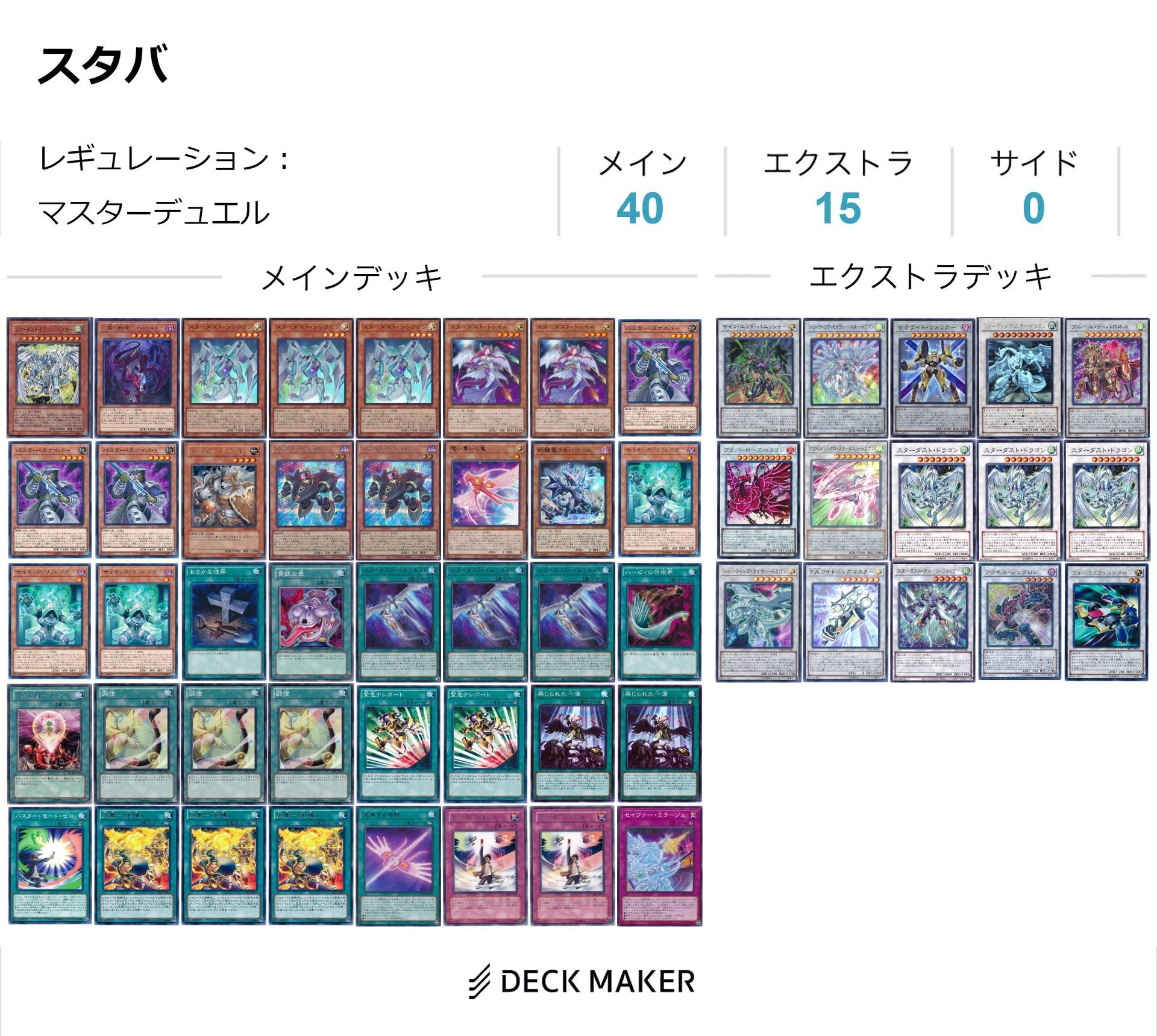 スターダストドラゴン/バスター略してスタバ - おんJマスターデュエル