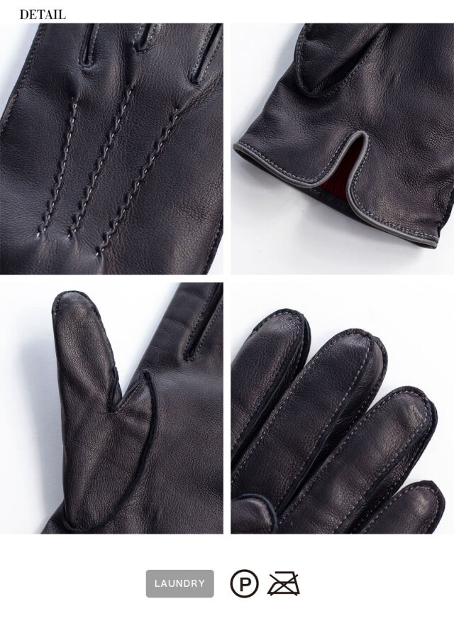 DENTS デンツ ALNWICK ヘアシープレザー カシミヤ裏地 グローブ 手袋