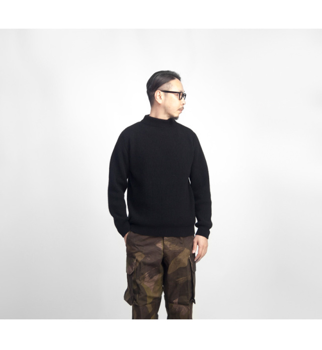 MOONCASTLE ムーンキャッスル カシミヤ100％ 片畔モックネックニット