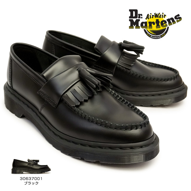 ドクターマーチン タッセル ローファー エイドリアン モノ ブラック