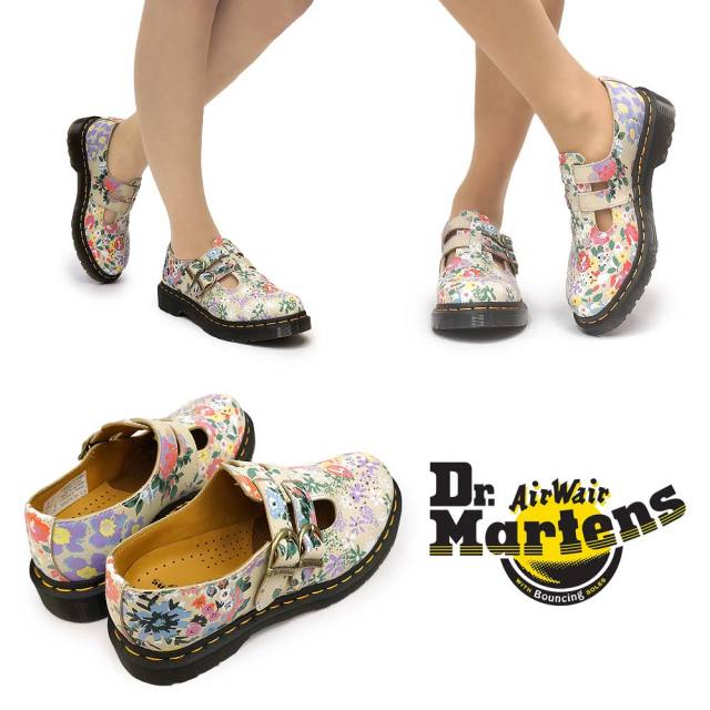 ドクターマーチン メリージェーン フラワー柄 レディース ツイン