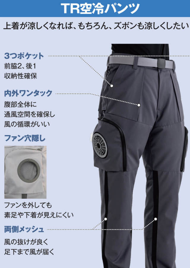 TORNADO RAKAN トルネードラカン 空冷パンツ(ファンなし) TR3421