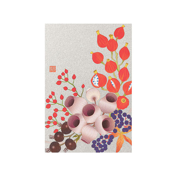 ハガキ/ポストカード｜紙シリーズ｜ポストカード 秋リース柄(80001006