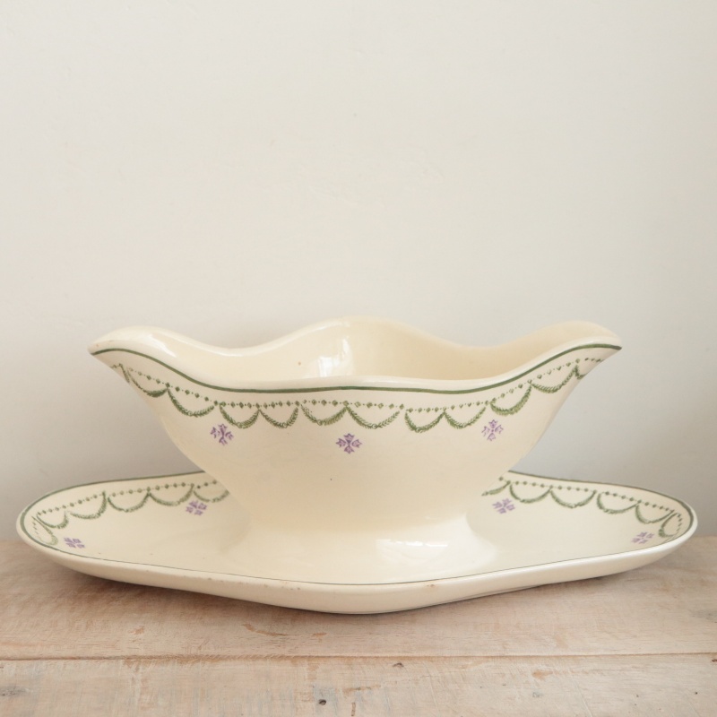 アンティーク ソーシエール Violetta フランス ロンウィー製 LONGWY