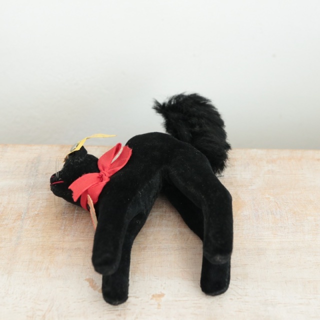 アンティーク シュタイフ 黒猫 Steiff Black Tom Cat 8cm