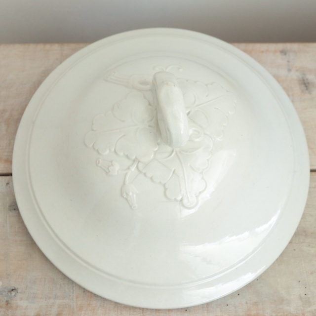 アンティーク スーピエール 白 フランス クレイユモントロー製 Creil