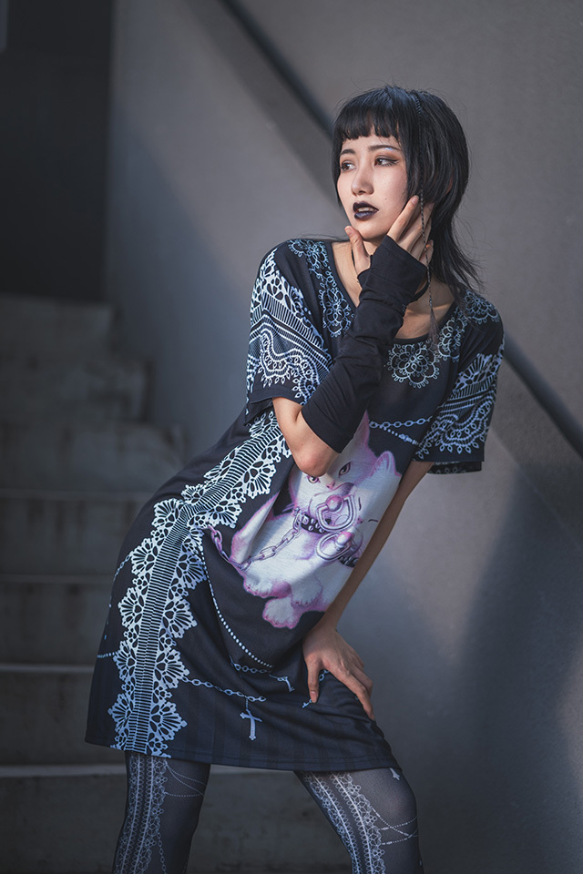 クリックポスト配送] カットソーワンピ・kittens/品番302072 MIHO MATSUDA