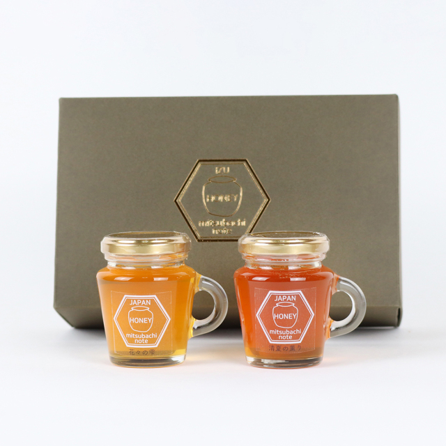 101]はちみつ2本セット（花々の雫・清夏の薫り 各120g）化粧箱付き