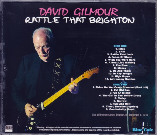 デヴィッド・ギルモア / 直筆サインCDと小説本 / DAVID GILMOUR