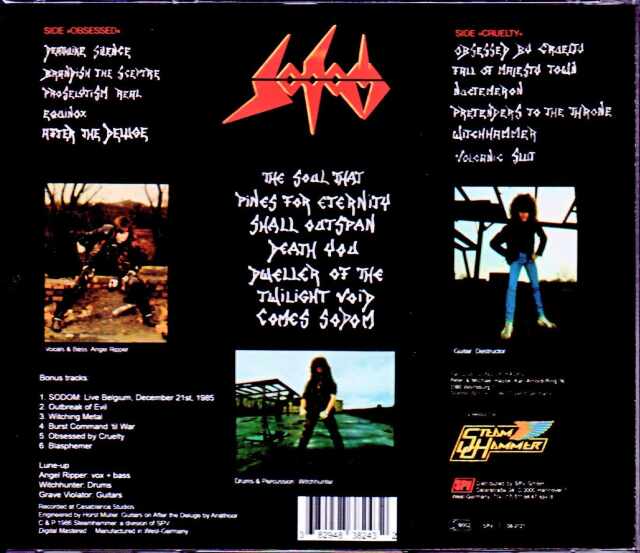 Sodom ソドム/Obsessed by Cruelty EU Germany Version