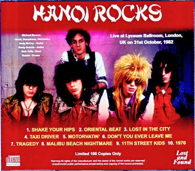 Hanoi Rocks ハノイ・ロックス/London,UK 1982