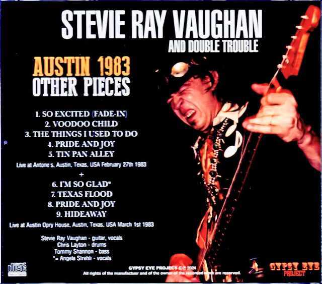 Stevie Ray Vaughan スティーヴィー・レイ・ヴォーン/TX,USA 1983 & more