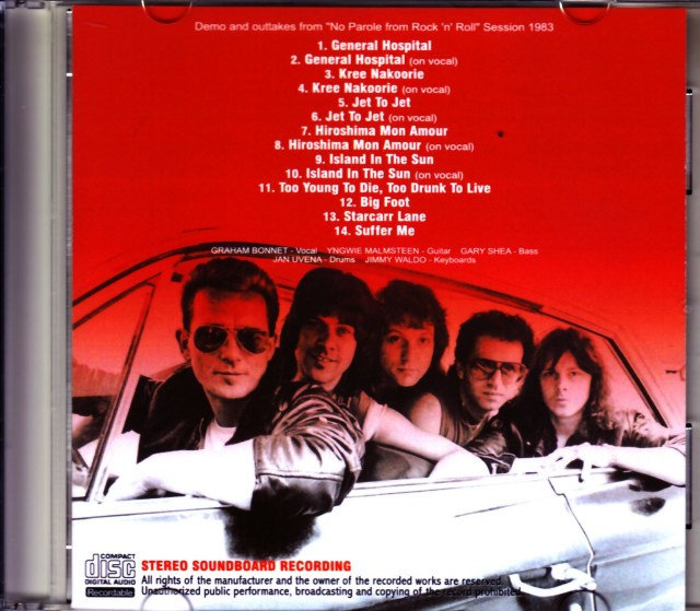 Alcatrazz アルカトラス/No Parole from Rock'n Roll Demo and Outtakes