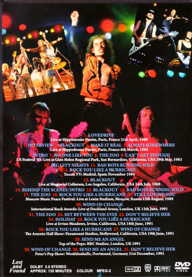 Scorpions スコーピオンズ/TV Pro-Shot Collection 1980-1991