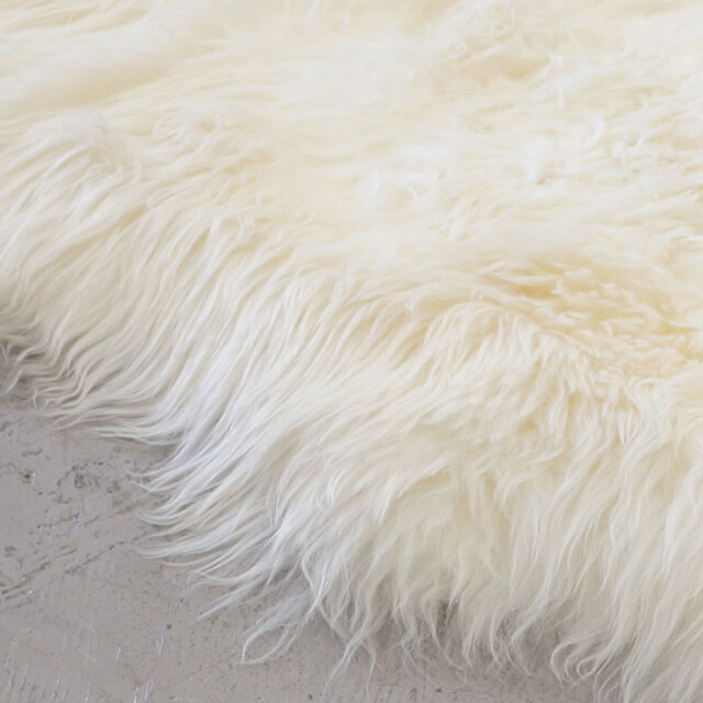 洗えるムートン ラグ 1.5匹サイズ 長毛タイプ ニュージーランド産 60x120cm