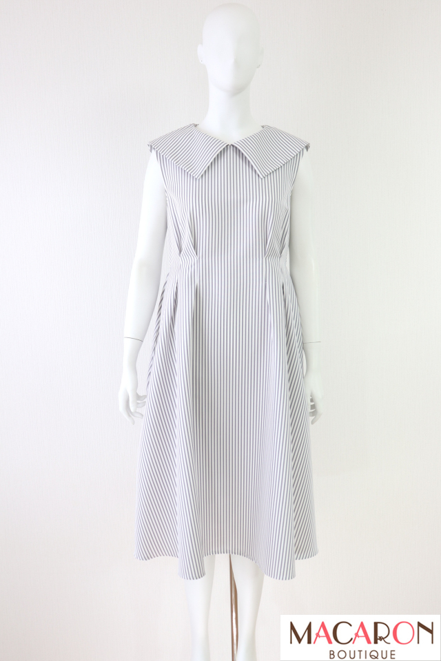 Rene（ルネ） 襟付きストライプワンピース 6426267