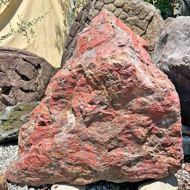 津軽錦石（青森県産）銘石 庭石 景石 1mサイズ 碧玉 ジャスパー 坪庭