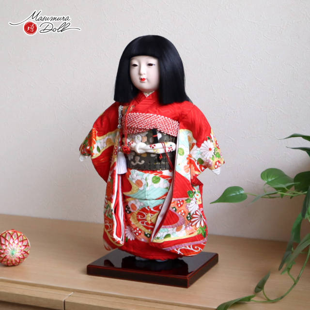 元賀章介作 10号(尺二) 着尺 別染め 流水に花 京友禅 手縫い衣装 赤